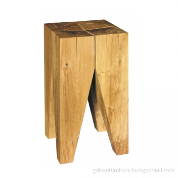 solid Wood Natural Side Table square table